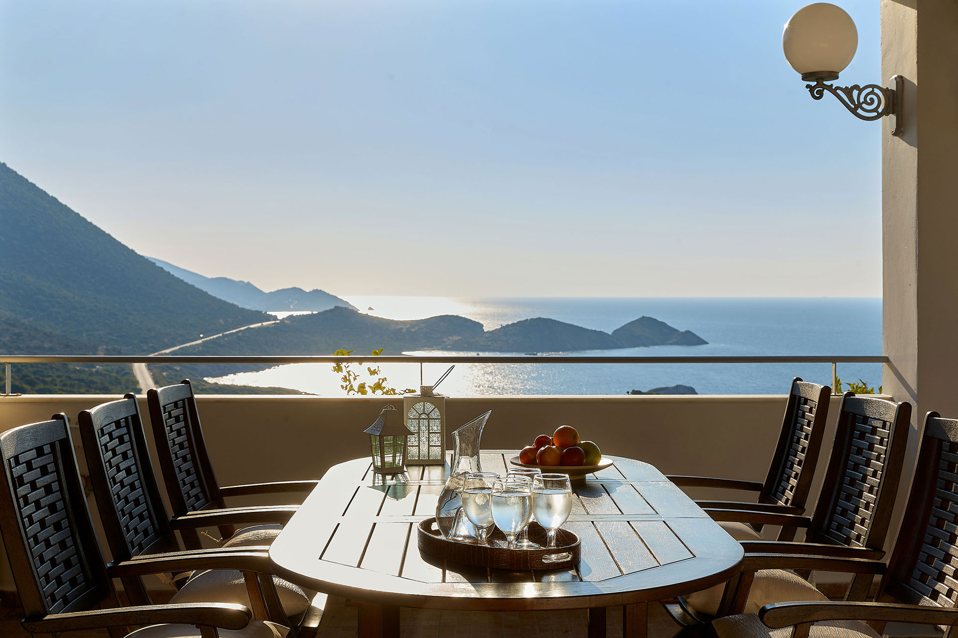 Okeanides Villas Crete Villa Kalypso balcony with sea view