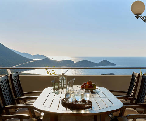 Okeanides Villas Crete Villa Kalypso balcony with sea view