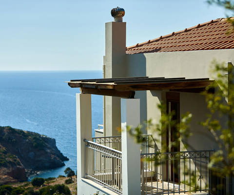 Okeanides Villas Crete Villa Dioni balcony sea view